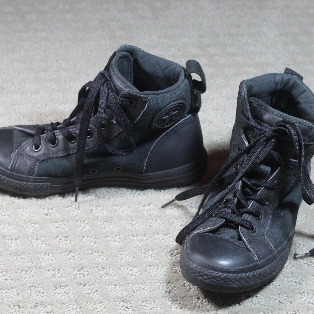 Converse All Star Triple Black Size 3Y High-Top Sneakers